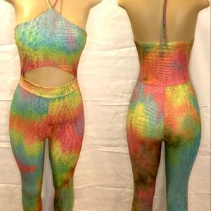 Rainbow Snake Print Bodysuit